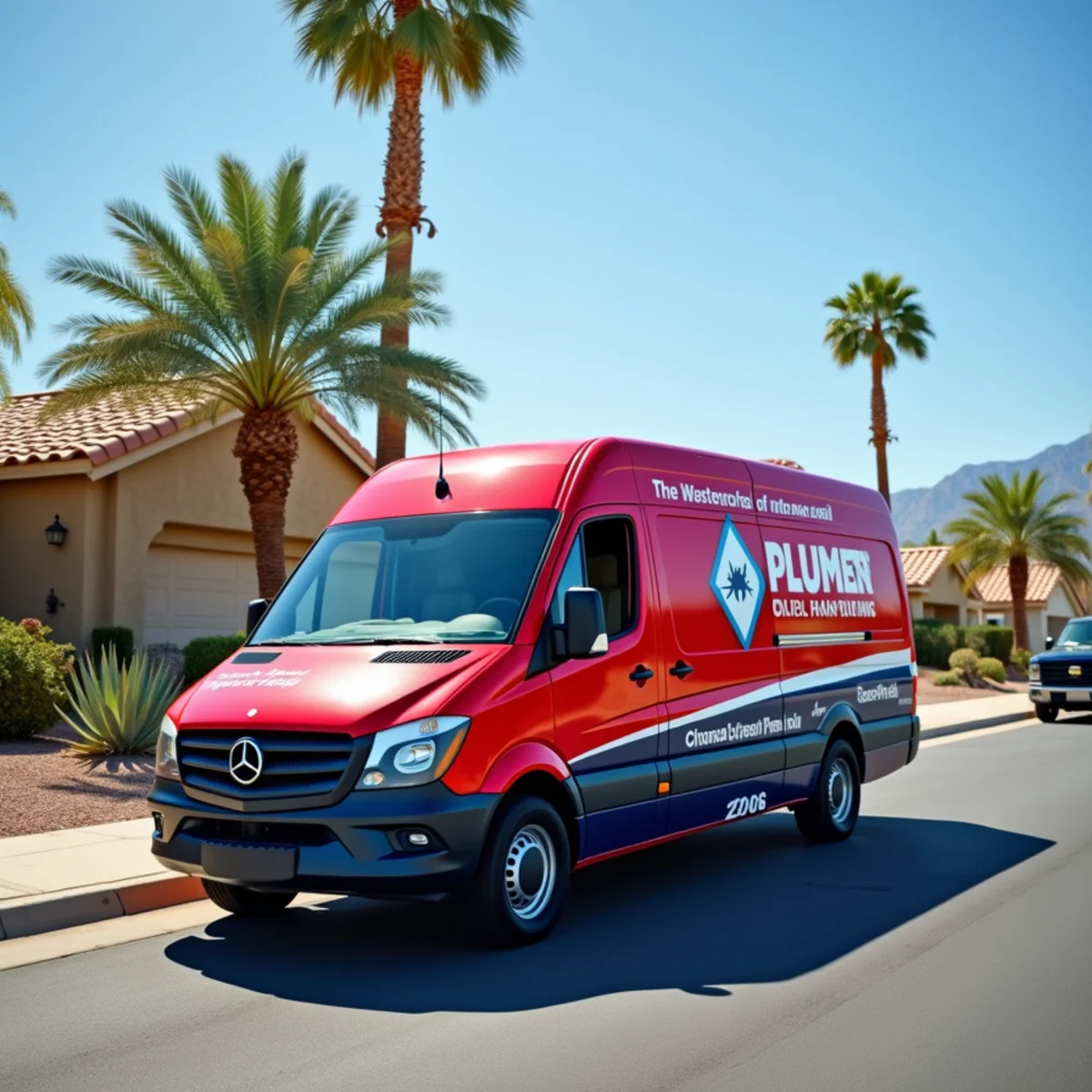 Red Eagle Plumbing branded service van in Phoenix