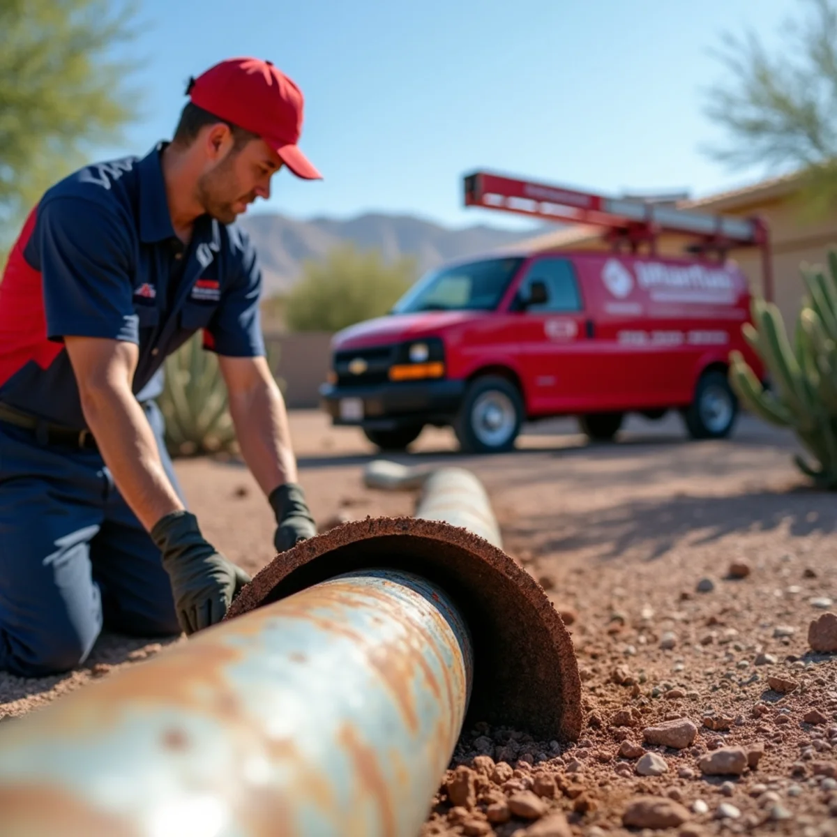 Corroded galvanized pipe removed from an older Sun City Phoenix home